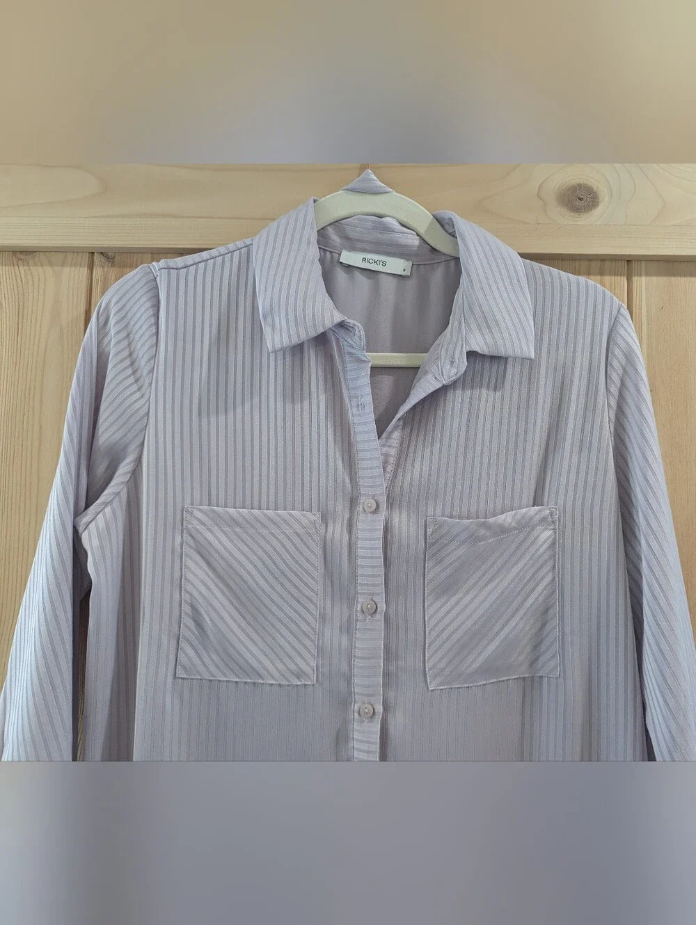 Ricki's Lavender Button-Front Midi Shirt Dress - Picture 3 of 6